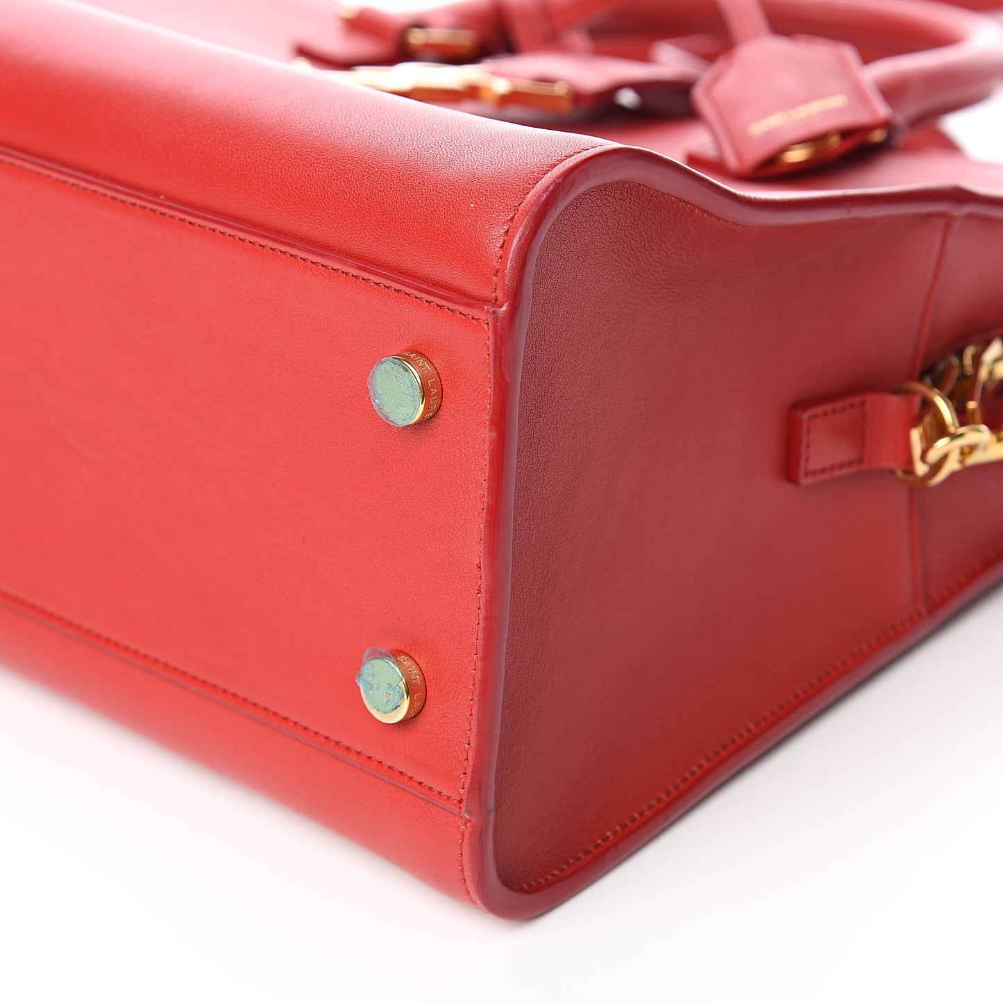 Calfskin Small Monogram Cabas Lipstick Red