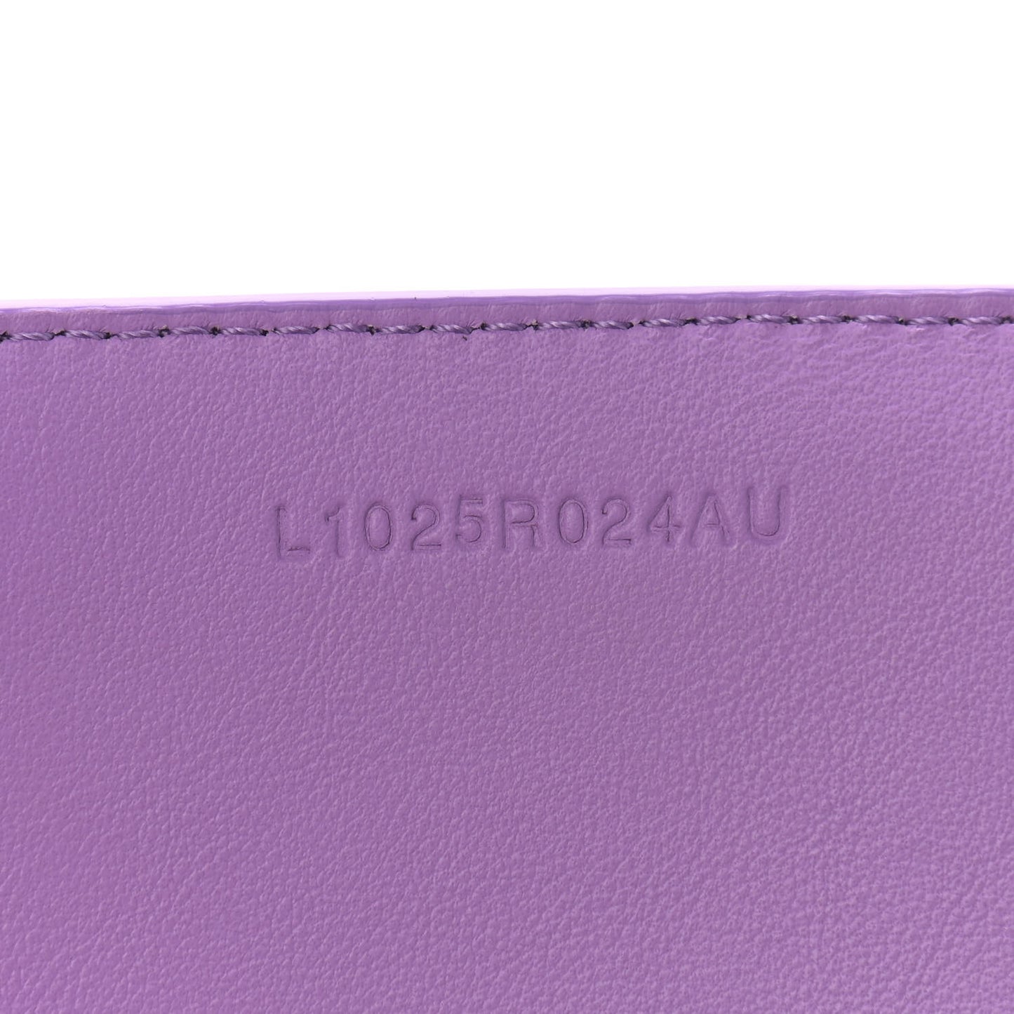 Calfskin Perforated Mini Logo Tote Purple