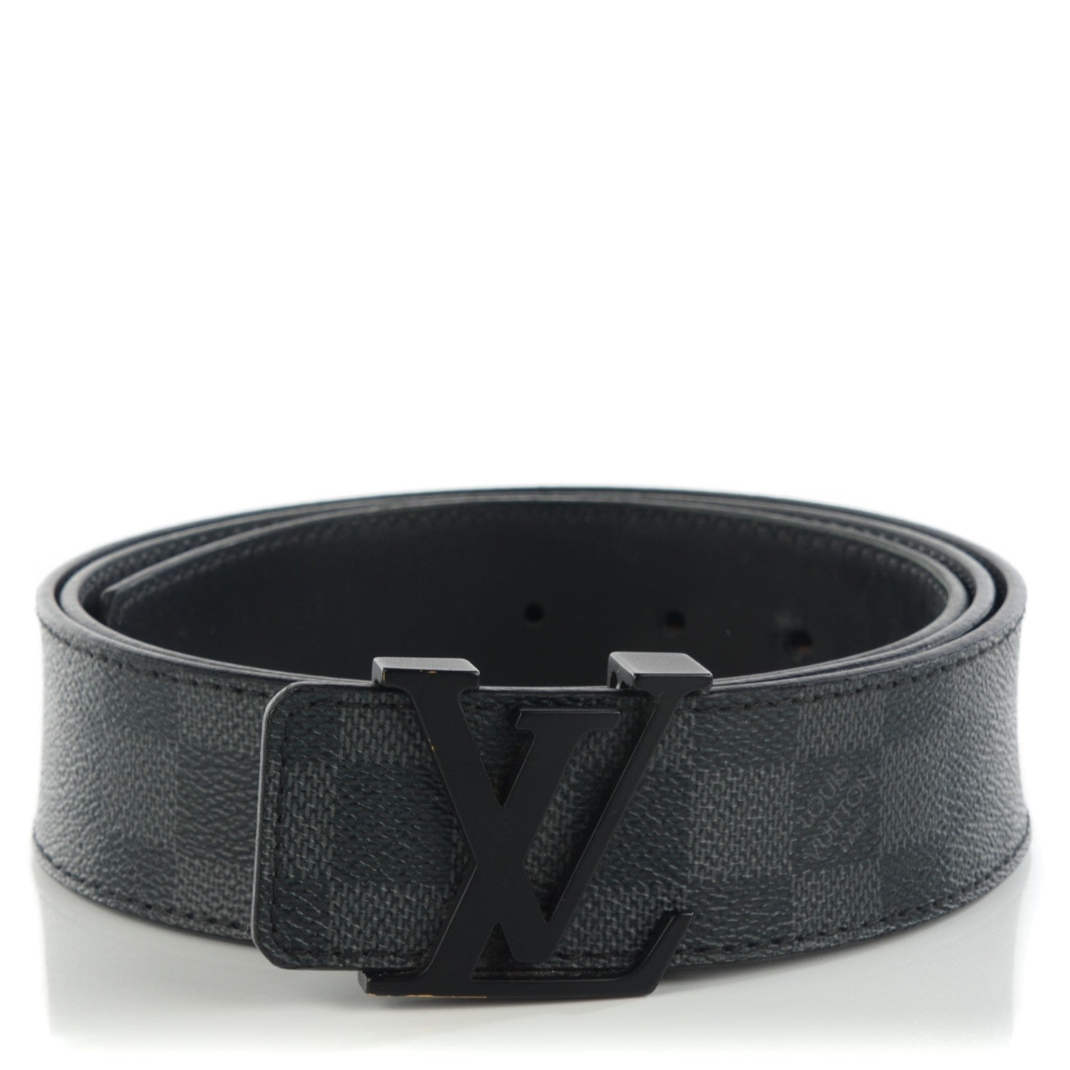 Louis Vuitton Damier Graphite 40mm LV Initiales Belt 105 42 1 of 9