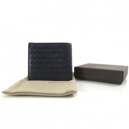 Bottega Veneta Intrecciato Mens Wallet Navy Blue 2 of 8