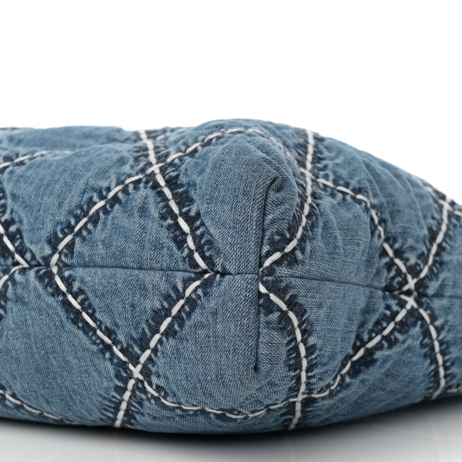 Chanel Denim Quilted Stitched Small Chanel 22 Blue 11 of 11