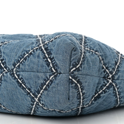 Chanel Denim Quilted Stitched Small Chanel 22 Blue 11 of 11