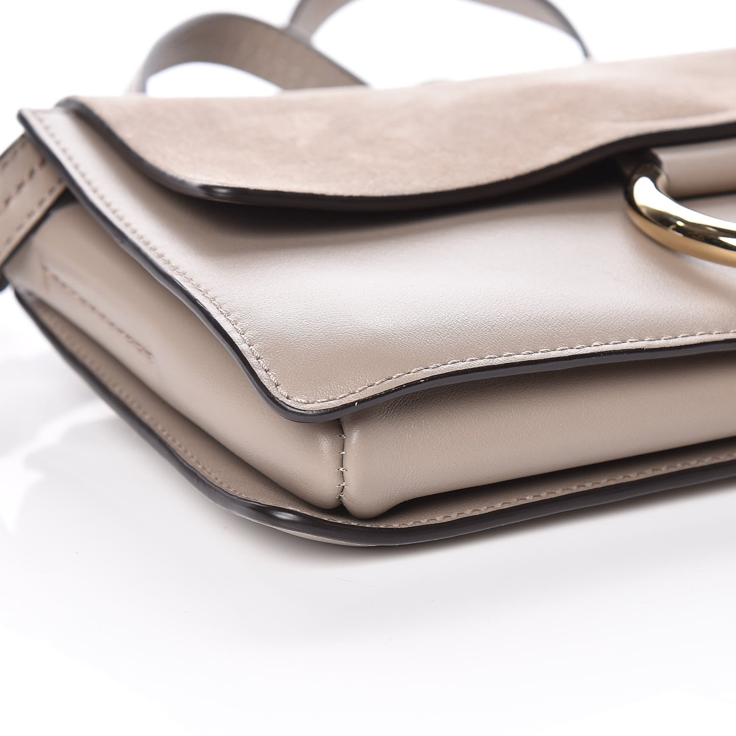 Chloe Suede Calfskin Small Faye Shoulder Bag Motty Grey 9 of 10