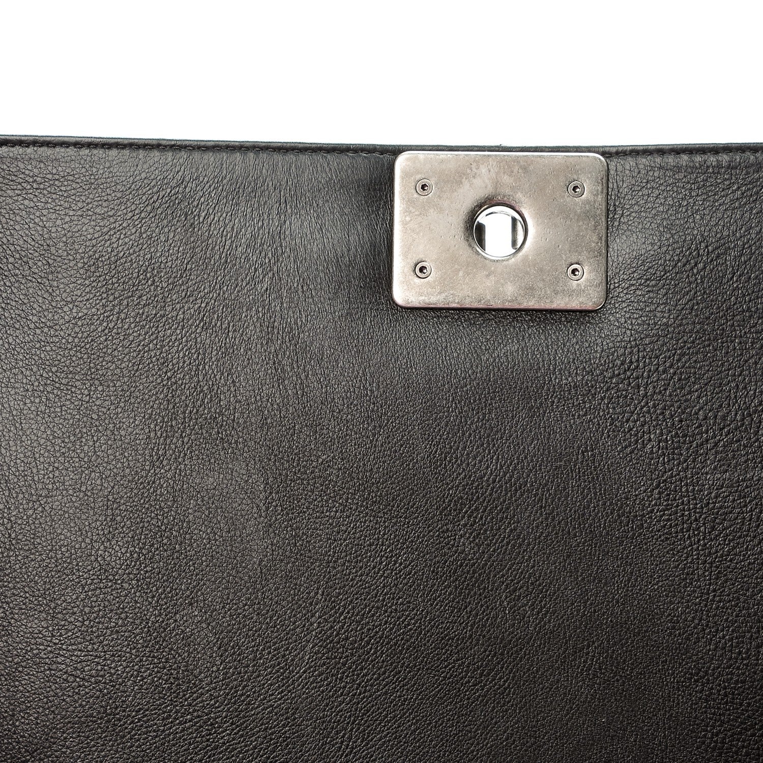 Chanel Calfskin Double Stitch Large Boy Flap Black 8 of 8