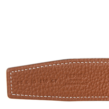 Hermes Box Togo 32mm Belt Strap 95 Black Gold 5 of 6