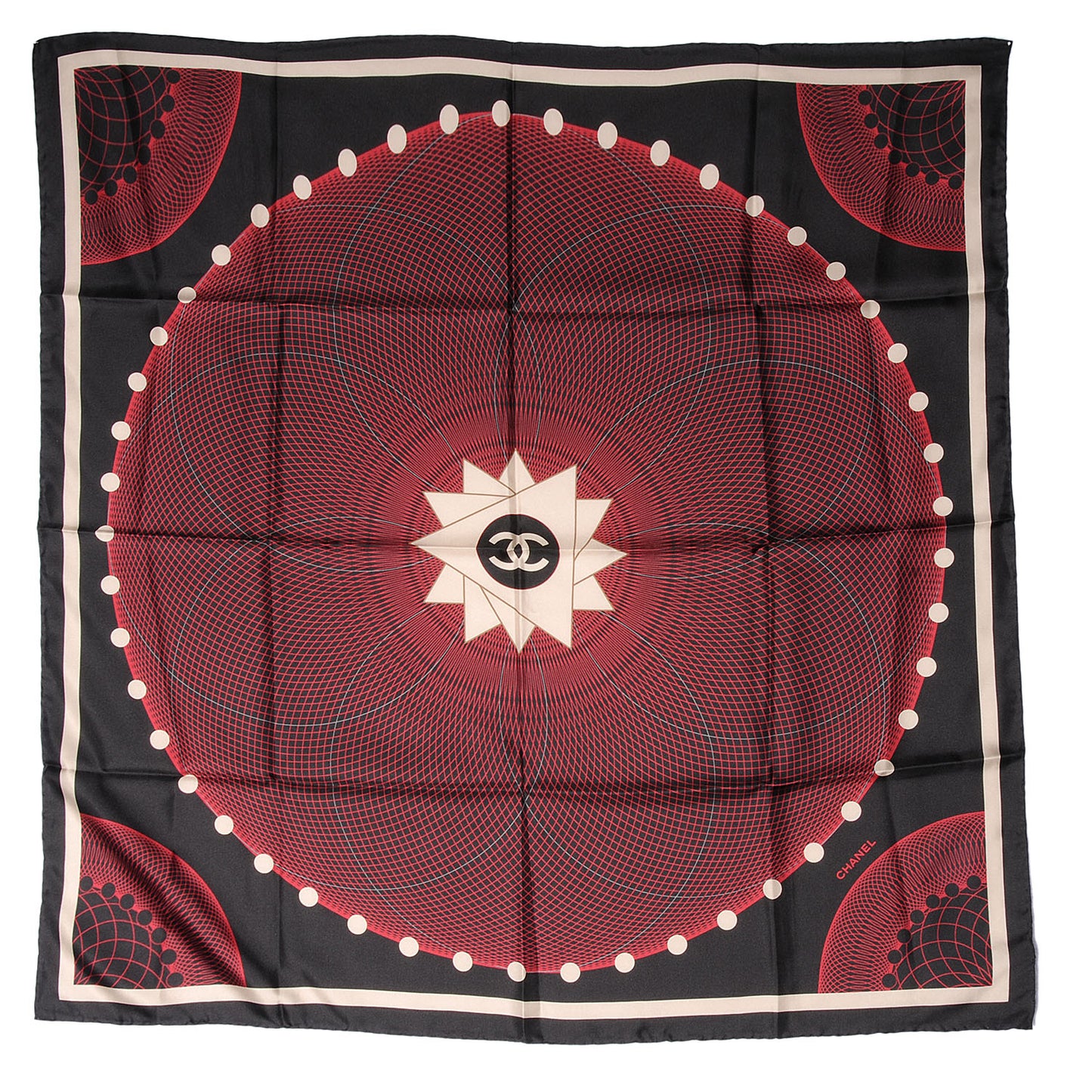 Silk Spiro Scarf Bordeaux
