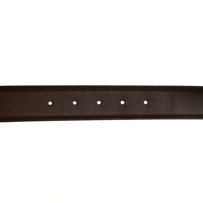 Gucci Calfskin Interlocking G 37mm Belt 85 34 Nut Brown 4 of 6