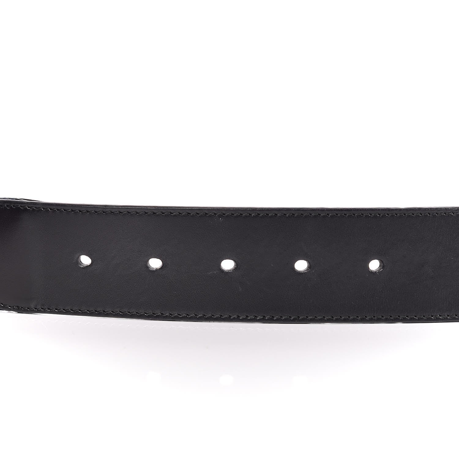 Gucci Nylon Calfskin Double G Web 40mm Belt 80 32 Blue Red Black 4 of 7