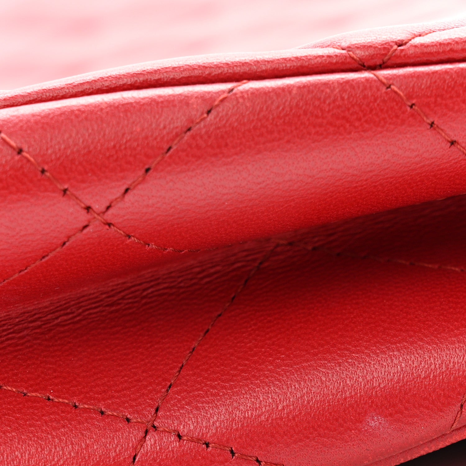 Chanel Lambskin Quilted Clutch With Chain Flap Red 13 of 13
