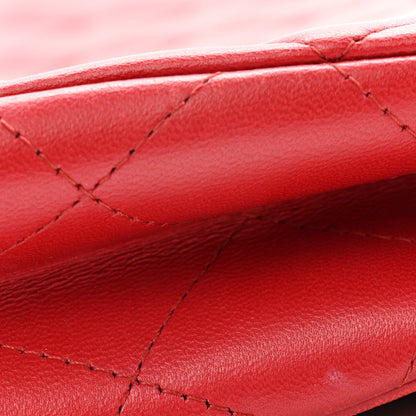 Chanel Lambskin Quilted Clutch With Chain Flap Red 13 of 13