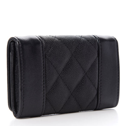 Chanel Caviar Quilted Vintage Mademoiselle Flap Card Holder Black 3 of 9