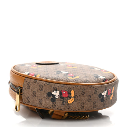 Gucci X DISNEY Mini Vintage GG Supreme Monogram Mickey Mouse Round Backpack Beige Vintage Sun Oil 4 of 8