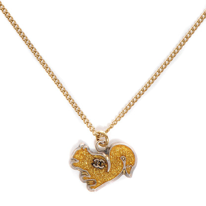 Chanel Squirrel CC Necklace Gold 1 of 5
