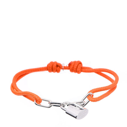 Louis Vuitton Sterling Silver Virgil Abloh Lockit Adjustable Cord Bracelet Orange 1 of 3