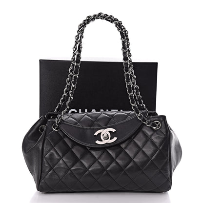 Chanel Lambskin Medium Single Accordion Flap Black 11 of 11