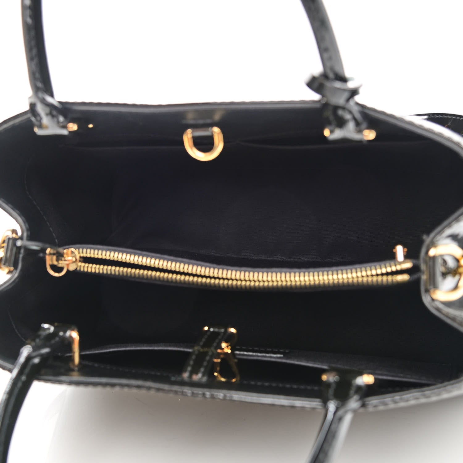 Louis Vuitton Vernis Montaigne MM Black 4 of 9
