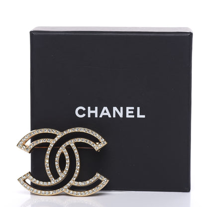 Chanel Crystal CC Brooch Gold 8 of 8