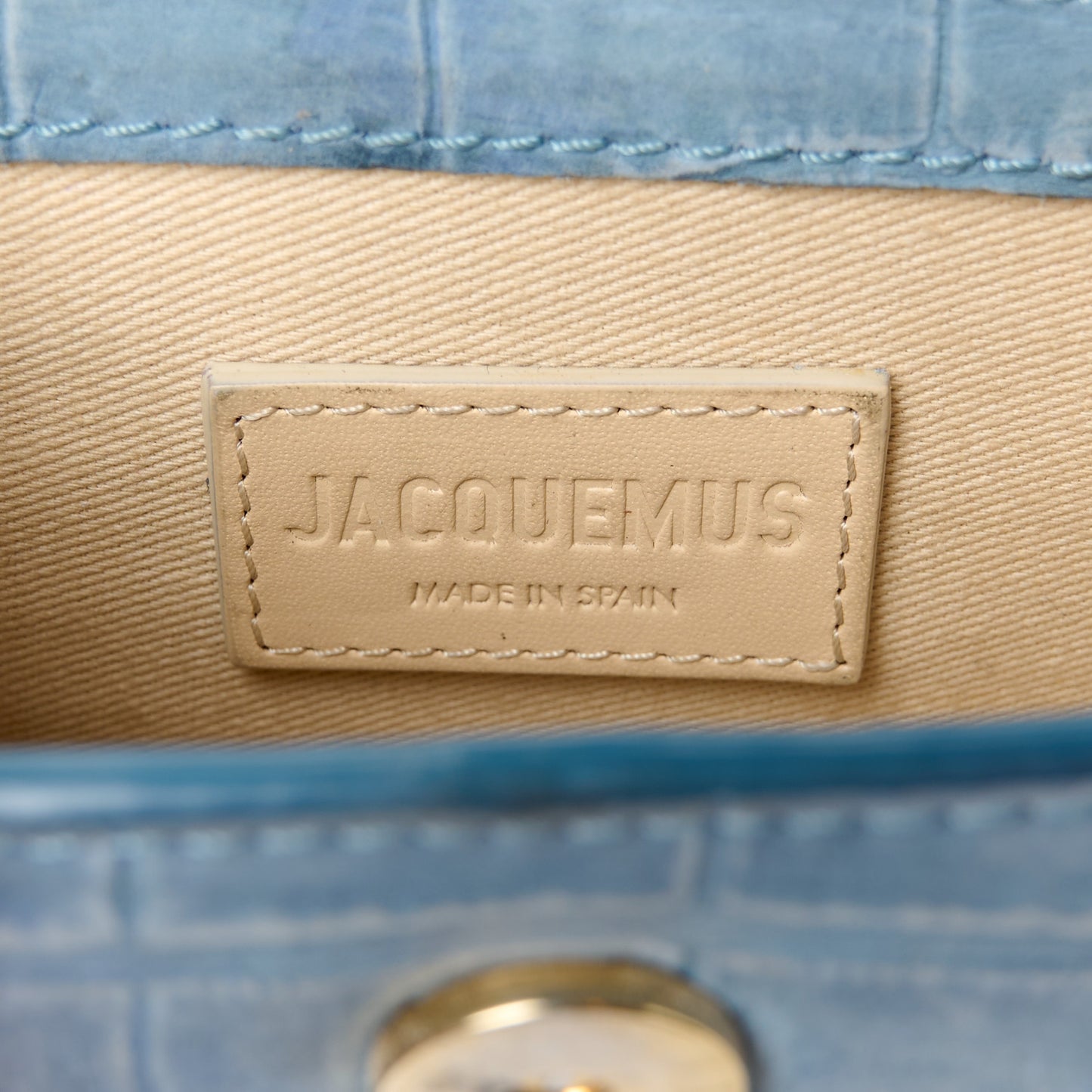 Suede Crocodile Embossed Le Chiquito Blue