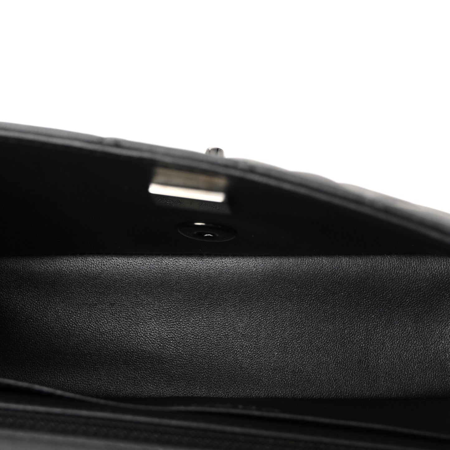 Lambskin Quilted Mini Rectangular Flap So Black