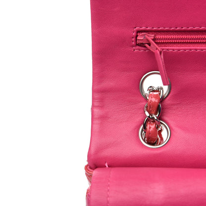 Chanel Patent Quilted Medium Double Flap Fuchsia 11 of 15