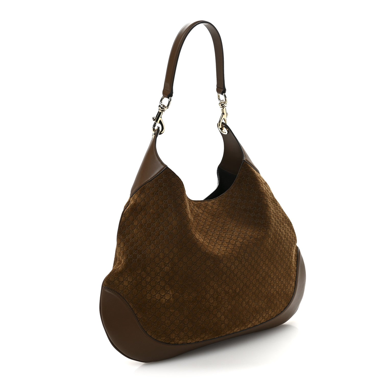 Gucci GG Suede B Large Shoulder Bag Brown 1739403 – FASHIONPHILE