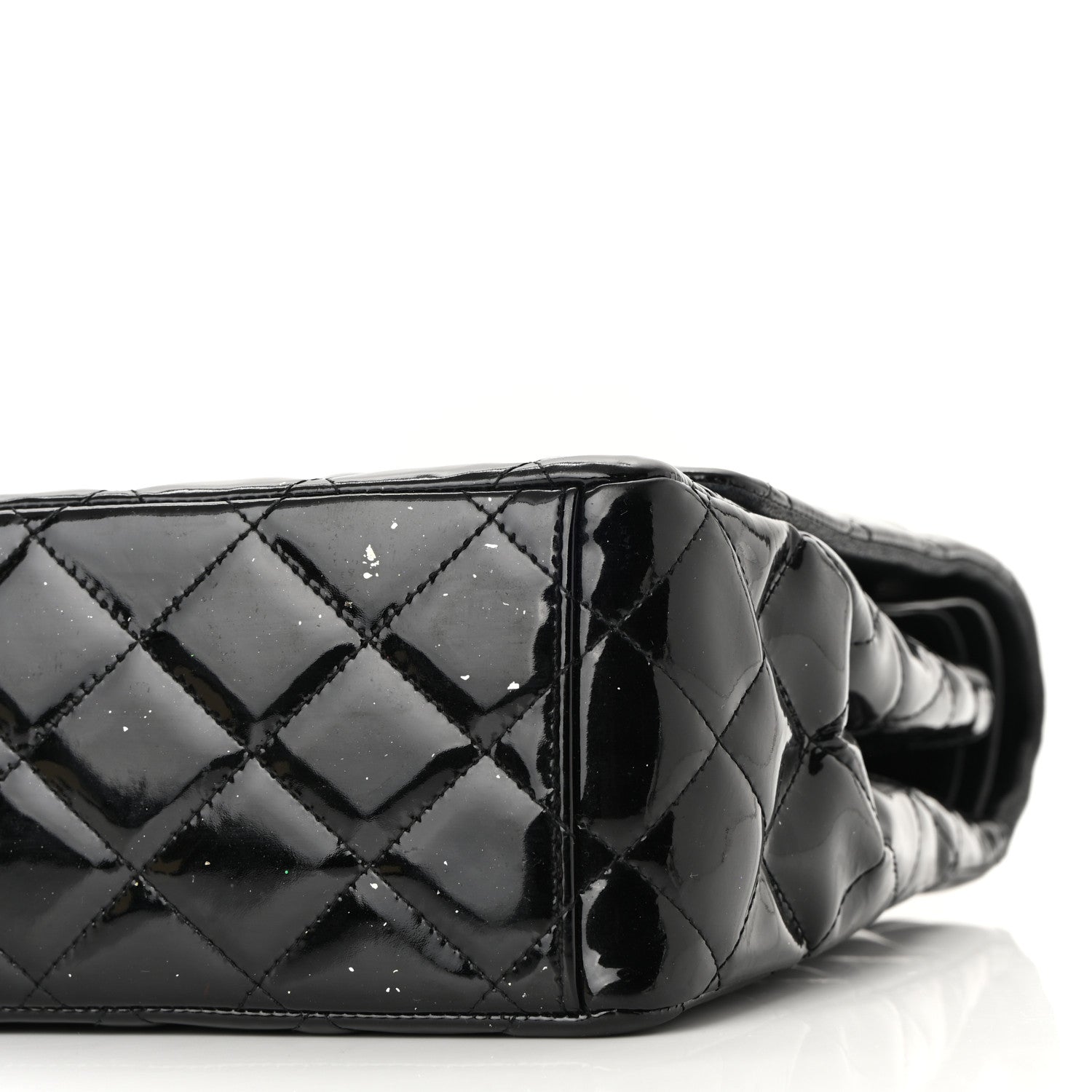 Chanel Patent Quilted Maxi Double Flap Black 10 of 12