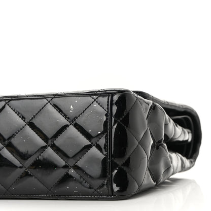 Chanel Patent Quilted Maxi Double Flap Black 10 of 12
