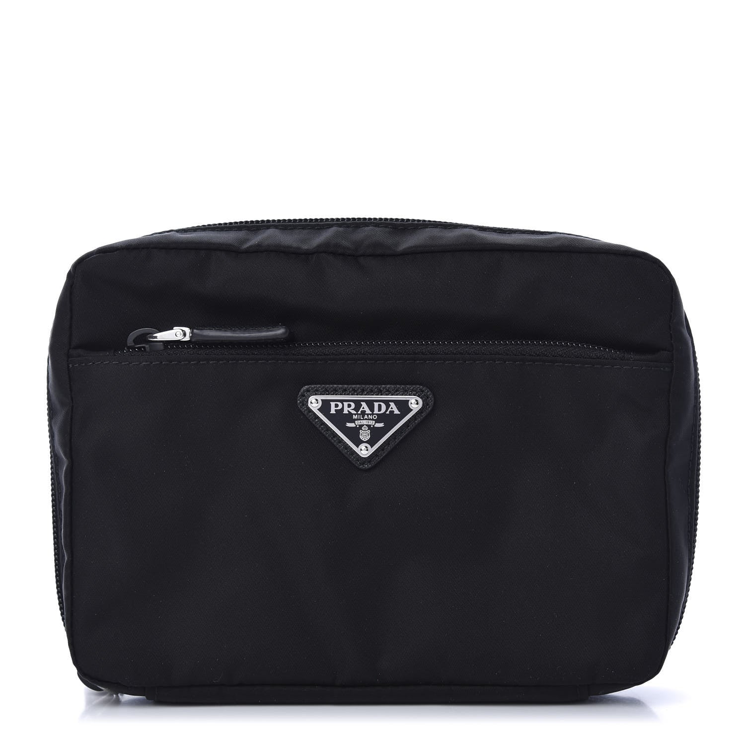 Prada Tessuto Nylon Saffiano Necessaaire Pouch Black 1 of 11