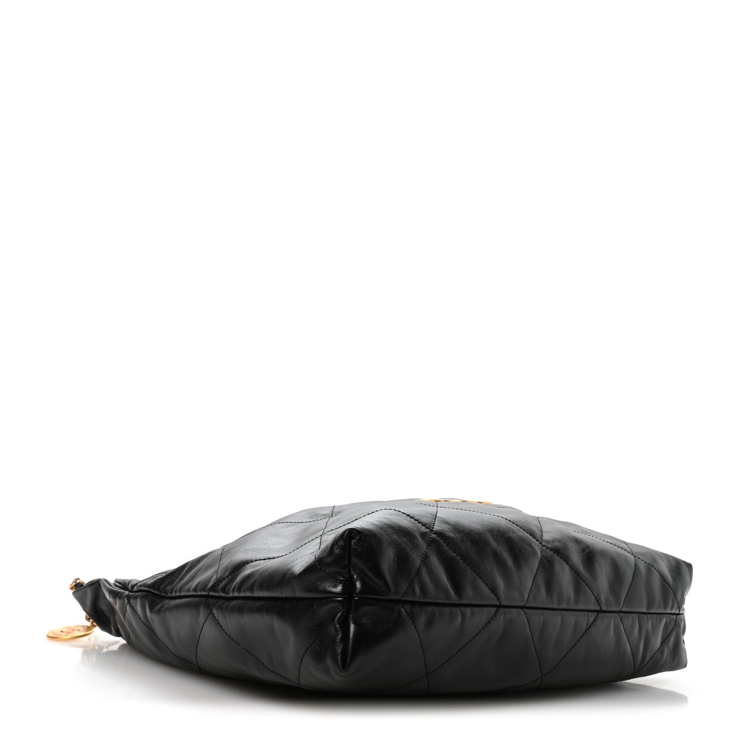 Shiny Calfskin Quilted Chanel 22 Black