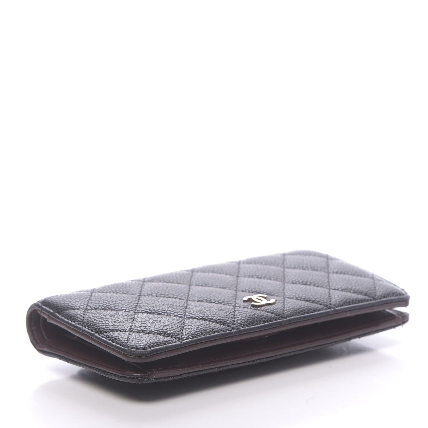 Chanel Caviar Quilted Yen Wallet Black 4 of 15