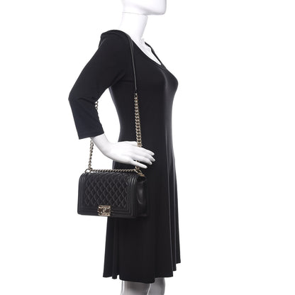 Chanel Lambskin Quilted Medium Boy Flap Black 2 of 12