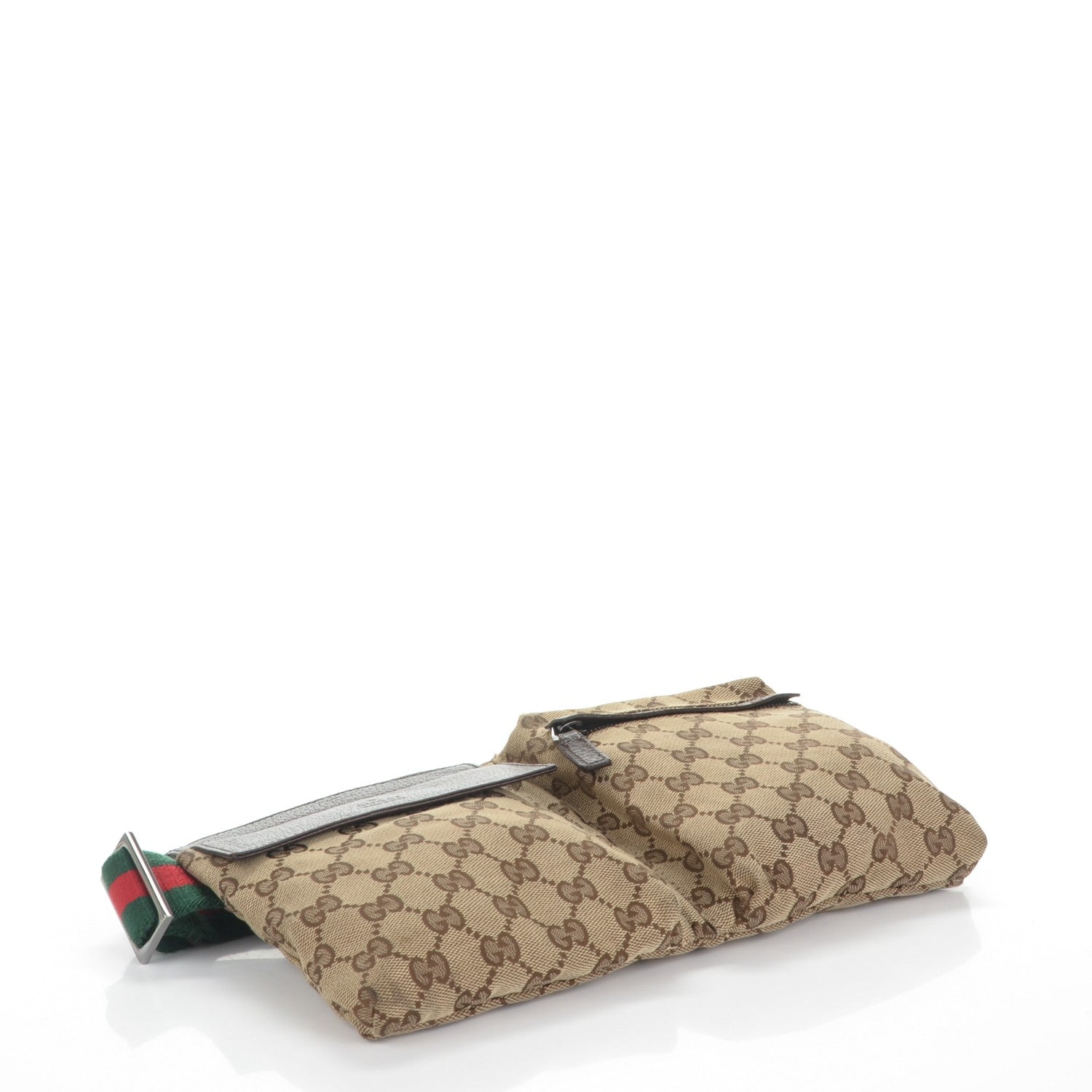 Gucci GG Monogram Double Pocket Belt Bag Dark Brown 4 of 8