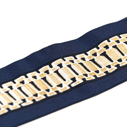 Hermes Silk Le Tresor De Medor Twilly Marine Gris Black 5 of 5