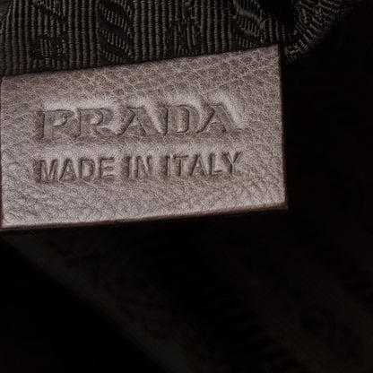 Prada Glace Calfskin Satchel Ardesia Talco 9 of 10