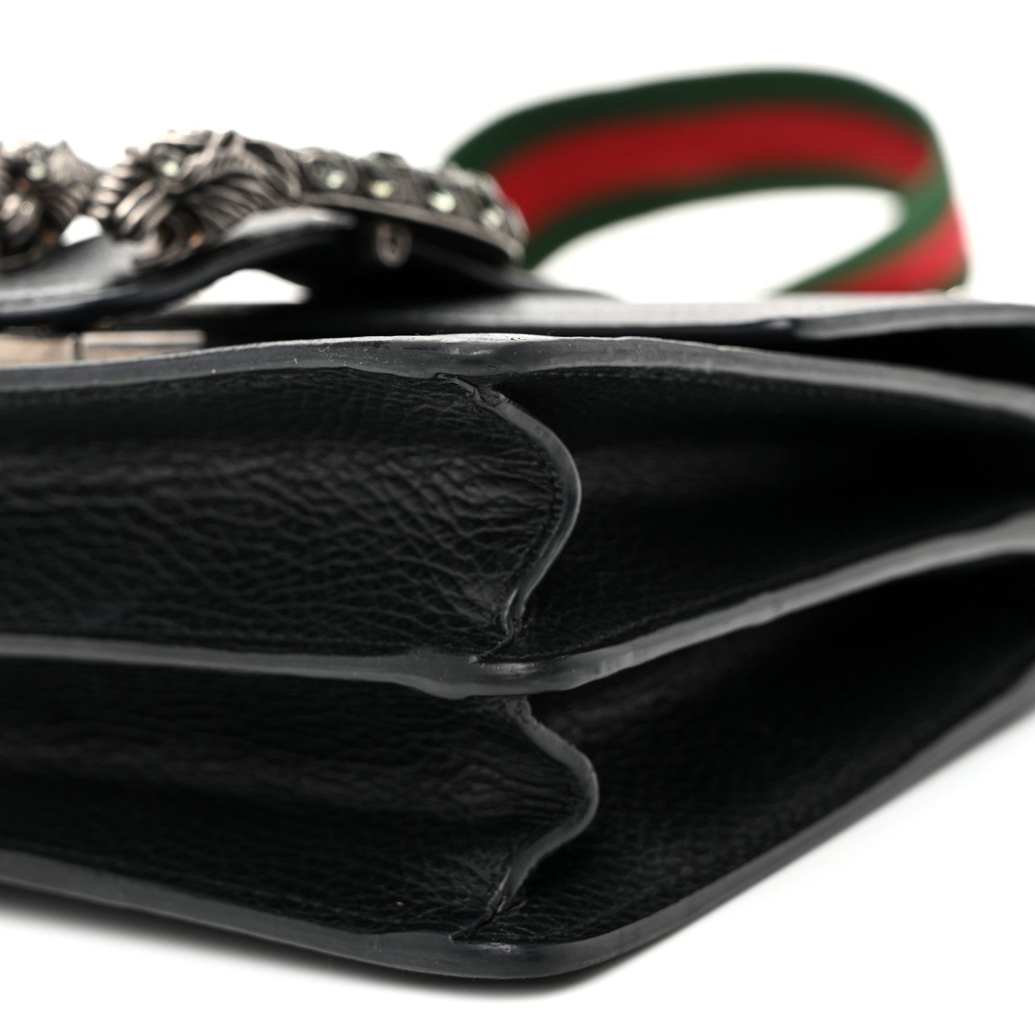 Gucci Dollar Calfskin Crystal Web Mini Dionysus Bamboo Top Handle Bag Black Black Diamond 10 of 12