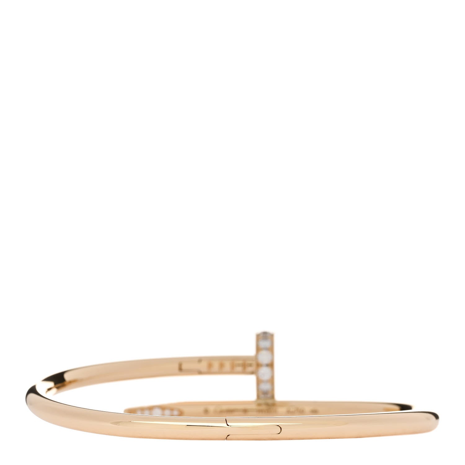 Cartier 18K Yellow Gold Diamond Juste Un Clou Bracelet 16 2 of 3