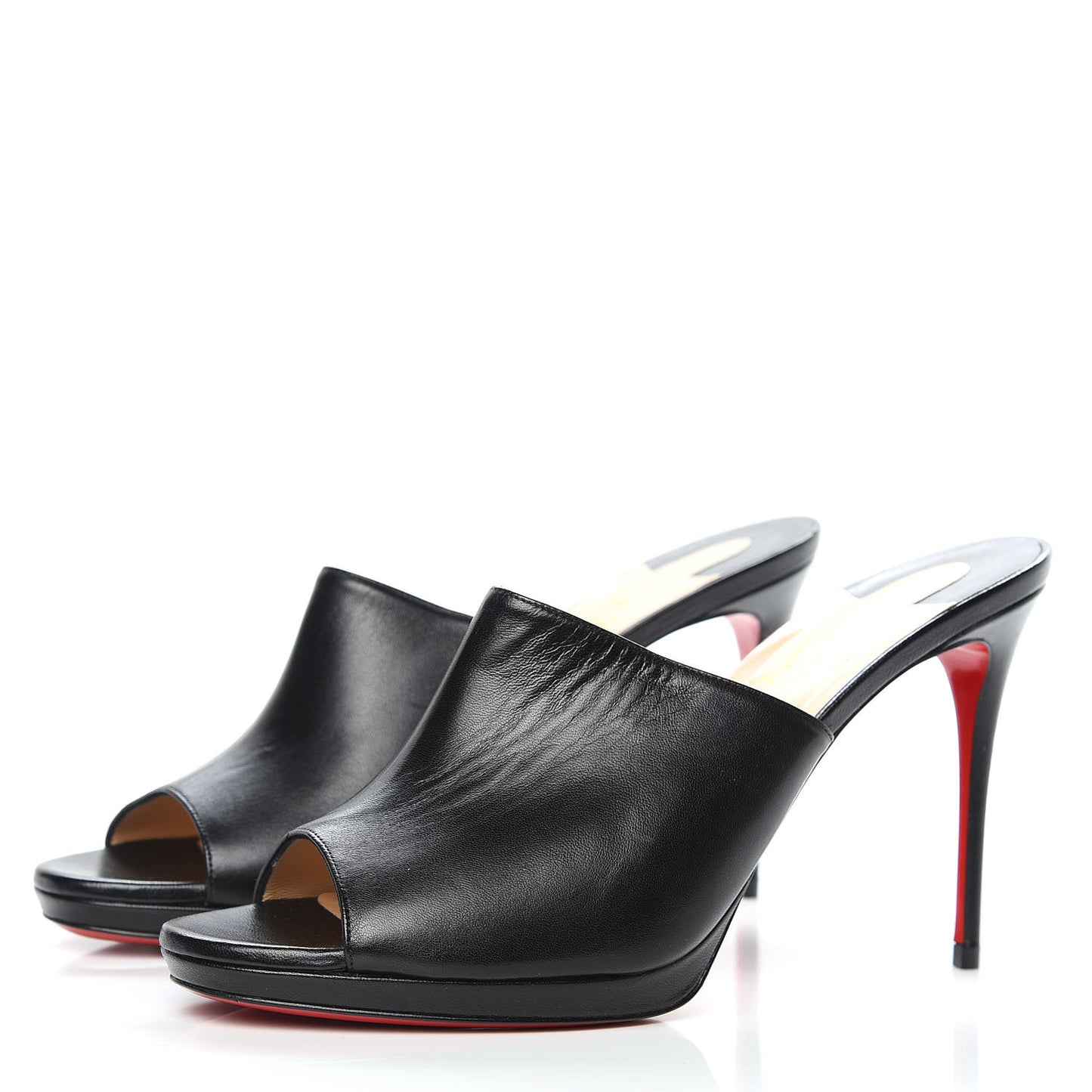 Nappa Pigamule 100 Slide Sandals 40 Black
