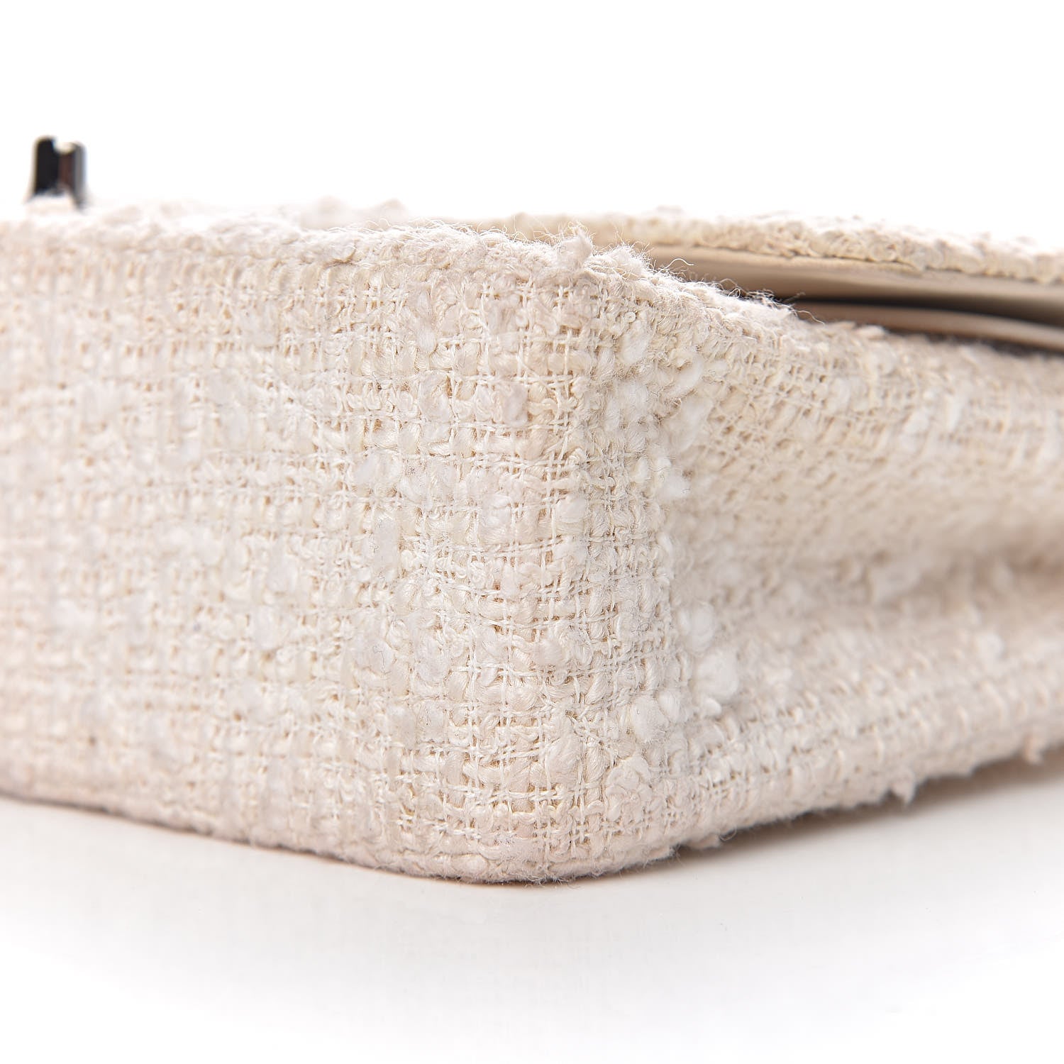 Chanel Tweed Medium Double Flap White 23 of 26