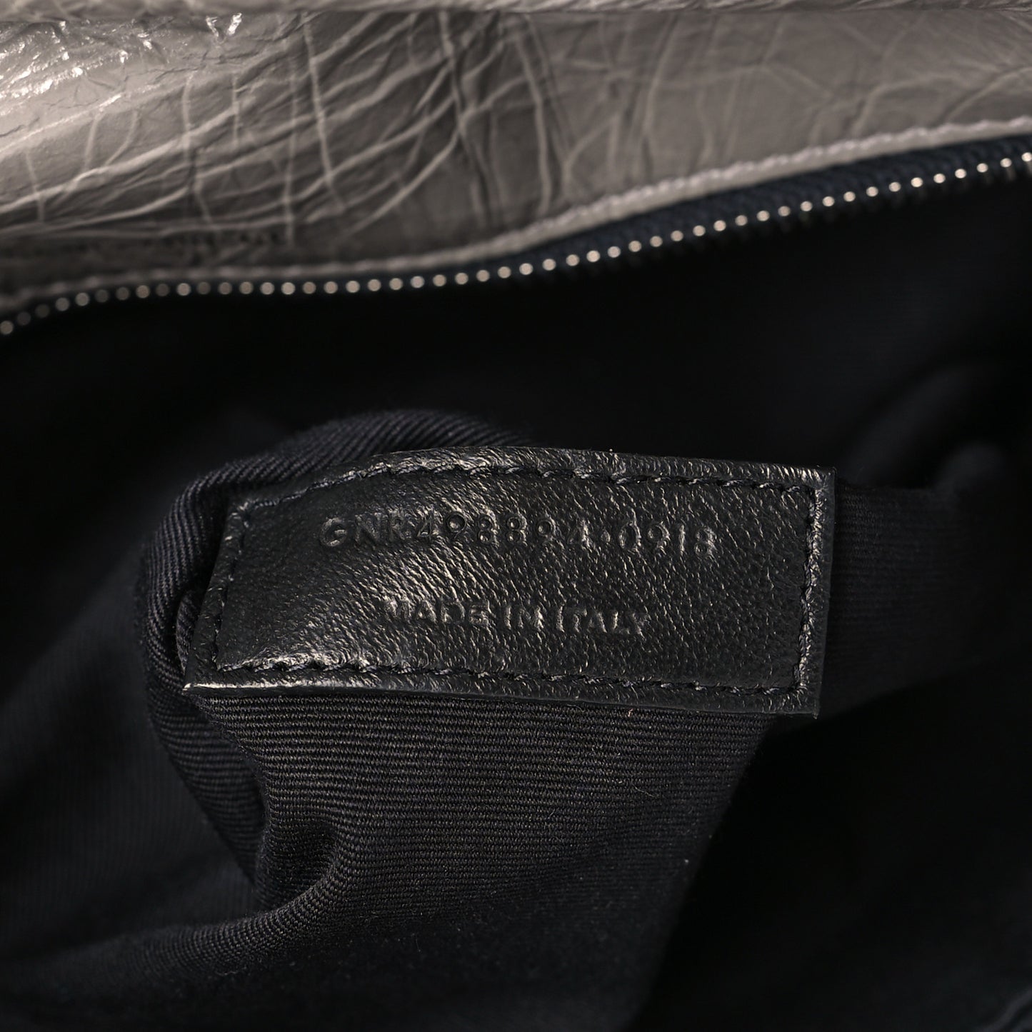 Crinkled Calfskin Matelasse Monogram Medium Niki Chain Satchel Fog
