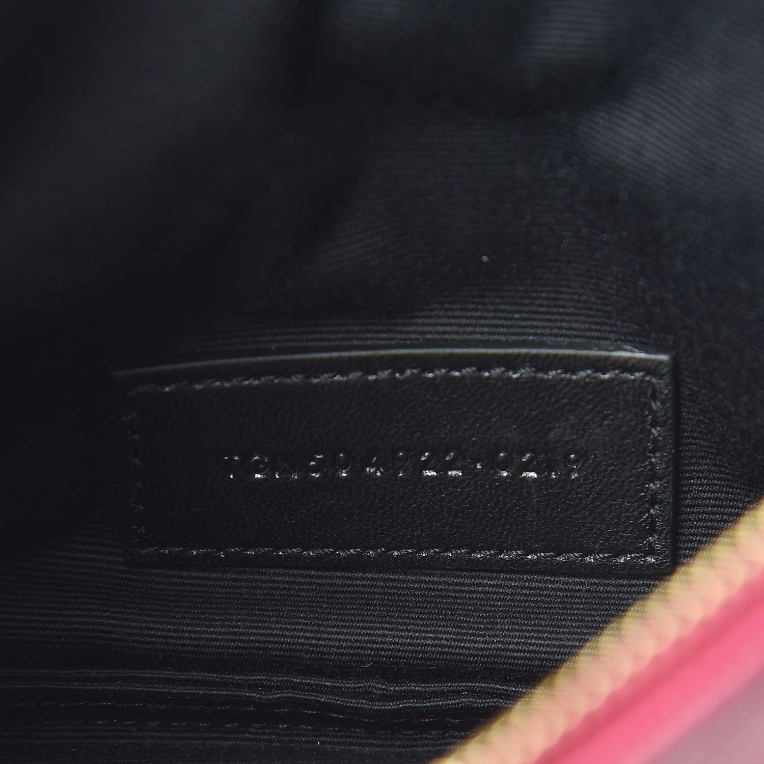 Saint Laurent Grain De Poudre Chevron Monogram Bill Pouch Fresh Fuxia 8 of 9