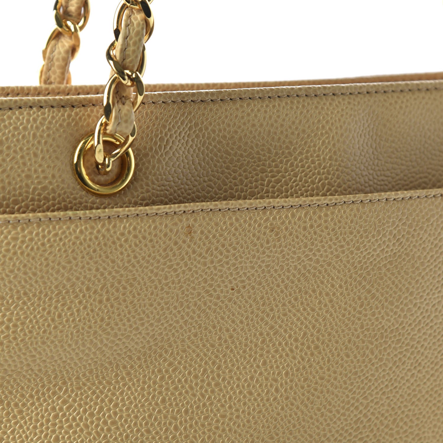 Chanel Caviar Shoulder Bag Beige 11 of 11