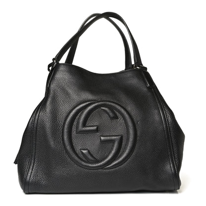 Gucci Pebbled Calfskin Medium Soho Shoulder Bag Black 1 of 13