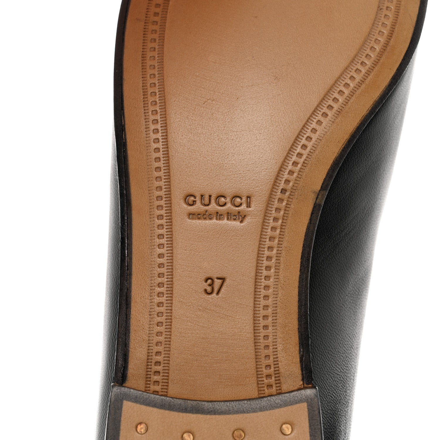 Gucci Lambskin Womens Brixton Horsebit Loafers 37 Black 7 of 9