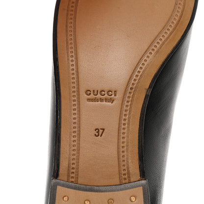 Gucci Lambskin Womens Brixton Horsebit Loafers 37 Black 7 of 9