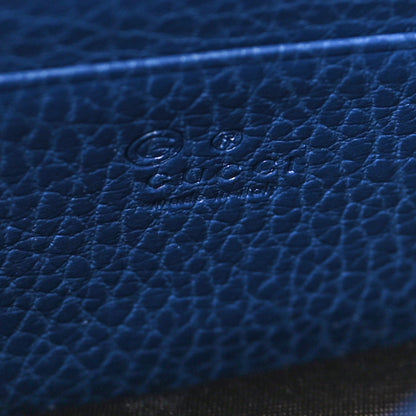 Gucci Dollar Calfskin Interlocking G Chain Wallet Caspian 6 of 8