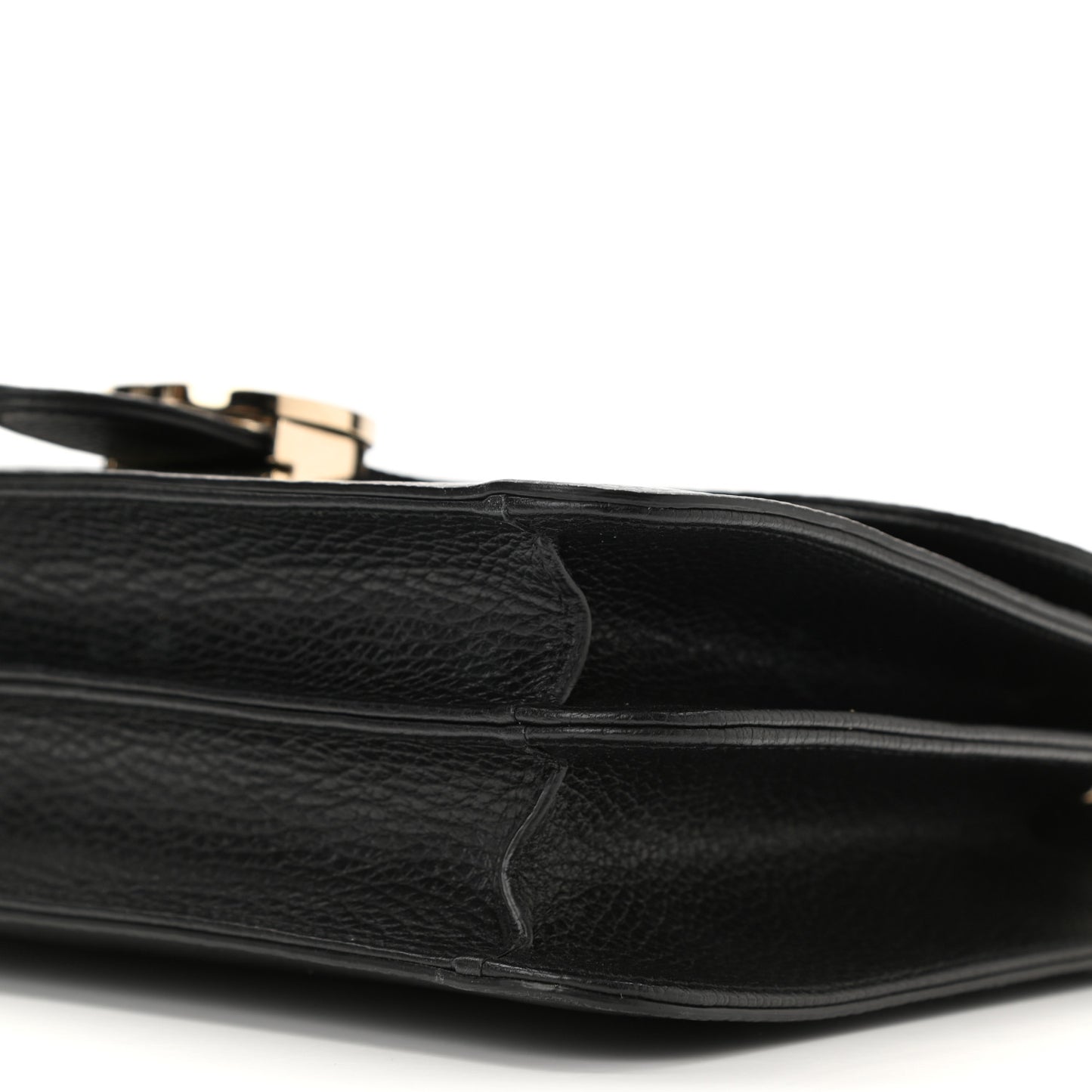 Dollar Calfskin Interlocking G Shoulder Bag Black