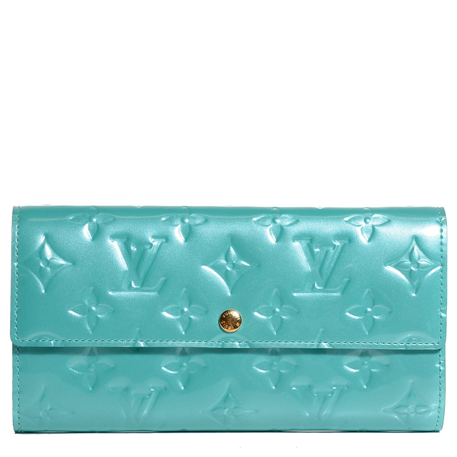 Louis Vuitton Vernis Sarah Wallet Blue Lagon 1 of 7
