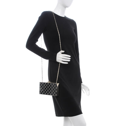 Valentino Garavani Swarovski Crystal Minaudiere Box Clutch Black 2 of 7