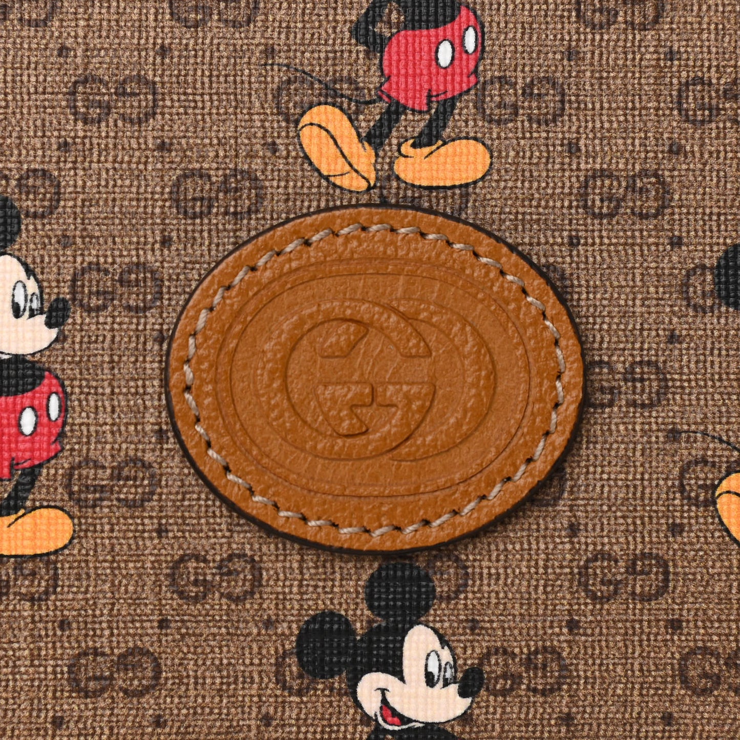 X DISNEY Mini Vintage GG Supreme Monogram Mickey Mouse Shoulder Bag Beige Vintage Sun Oil