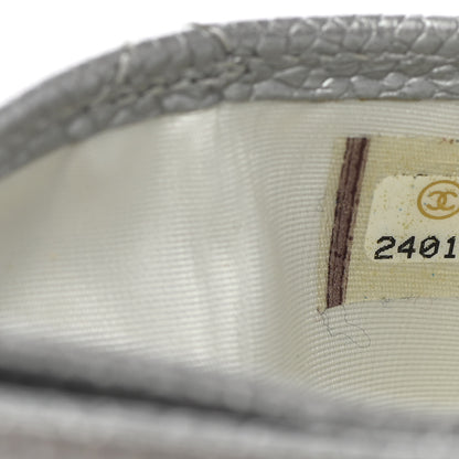 Chanel Metallic Caviar Quilted Card Holder Silver 8 of 9
